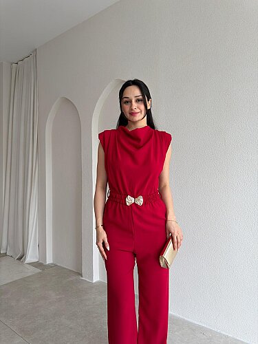 MORRİS Kemerli Tulum 4207 - Kırmızı - 3