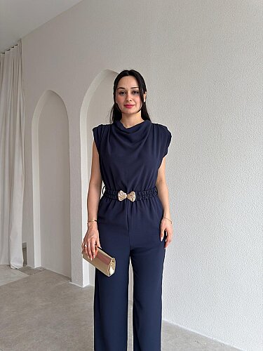 MORRİS Kemerli Tulum 4207 - Lacivert - 2