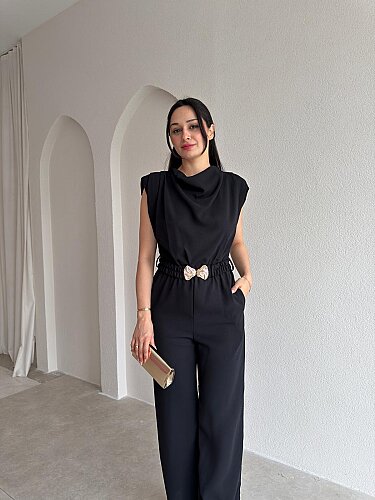 MORRİS Kemerli Tulum 4207 - Siyah - 2