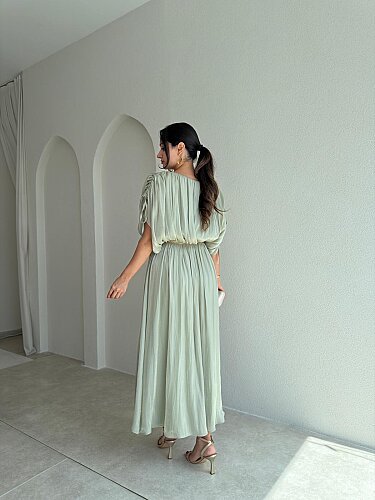 NALANİ Midi Elbise 4190 - Mint - 3