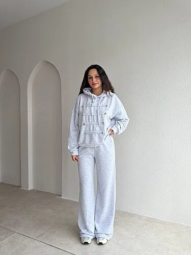 NAPOLYON Takım 4348 - Gri - Mooi Butik