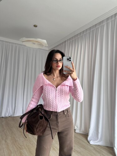 NARCİSSA Kazak 8504 - Pembe - Mooi Butik