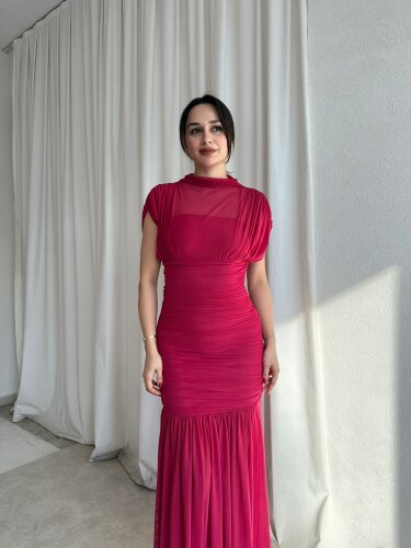 NELLİE Maxi Elbise 8476 - Pembe - 2