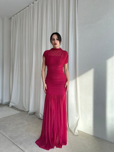 NELLİE Maxi Elbise 8476 - Pembe 