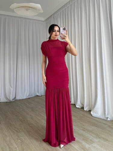 NELLİE Maxi Elbise 8476 - Pembe - 4