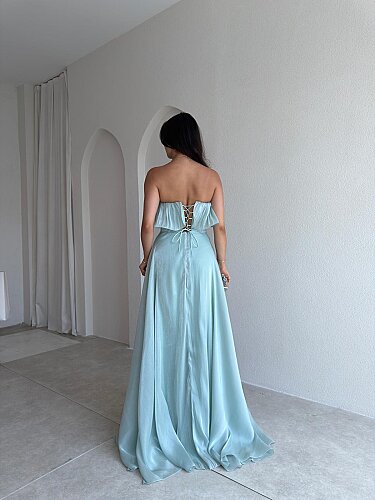 NEXUS Maxi Elbise 8912 - Mint - 3