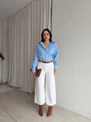 NİTE Kemerli Jean 8944 - Beyaz - 1