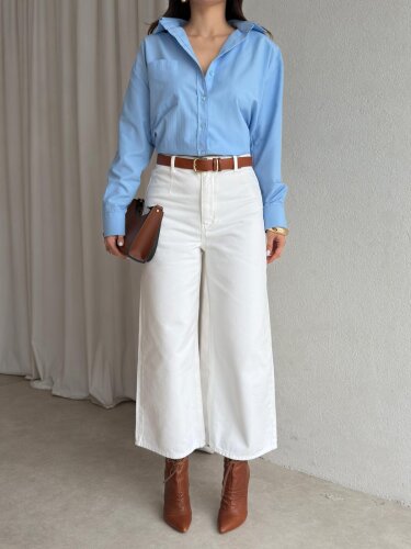 NİTE Kemerli Jean 8944 - Beyaz - 2