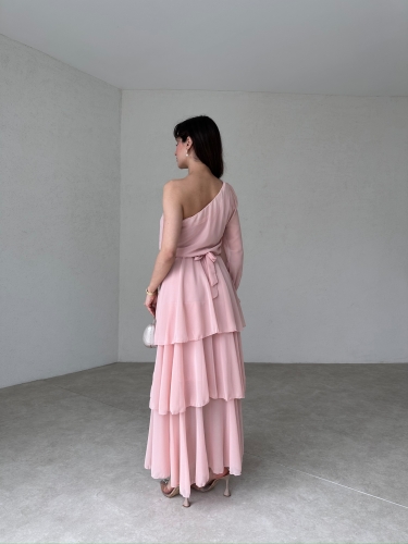 NOAM Maxi Elbise 8046 - Pudra - 3