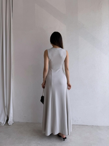 NOLLER Maxi Elbise 6748 - Vizon - 3