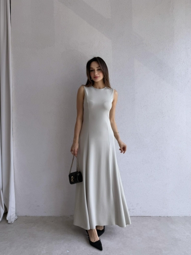 NOLLER Maxi Elbise 6748 - Vizon - 2