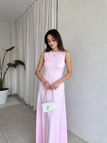 NOLLER Maxi Elbise 6748 - Pembe 