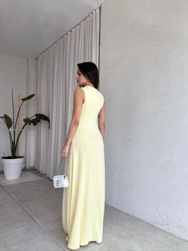 NOLLER Maxi Elbise 6748 - Sarı - 3