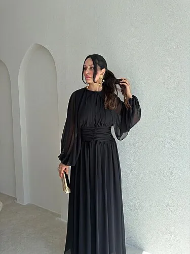 NORELLA Maxi Elbise 4151 - Siyah - 2