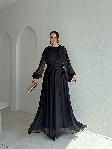 NORELLA Maxi Elbise 4151 - Siyah - 1