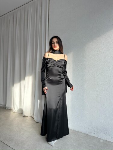 OLİVİA Elbise 8748 - Siyah