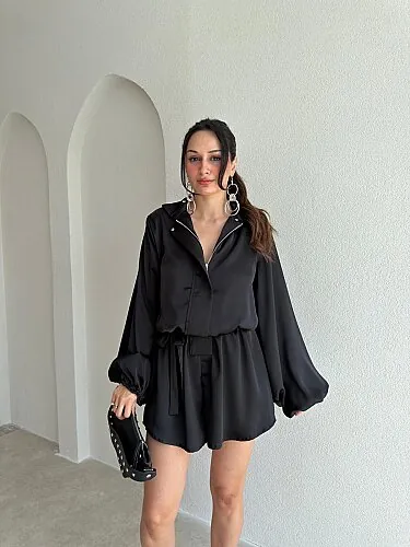 ORDER Saten Mini Tulum 3705 - Siyah - 3