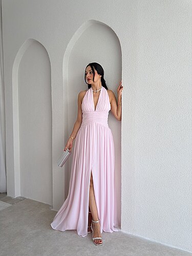 OSTERA Maxi Elbise 4024 - Pudra - 1