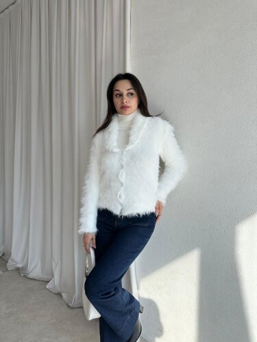 PAGİS Hırka 3265 - Beyaz - Mooi Butik