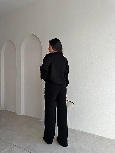 PARVİNA Triko Takım 6948 - Siyah - 3