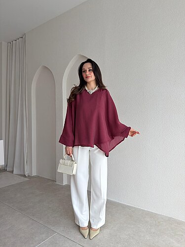 PAVİA Pelerin 6884 - Bordo - 2