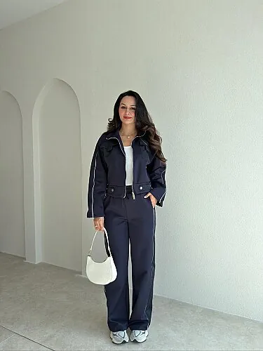 PELE İkili Takım 8882 - Lacivert - Mooi Butik
