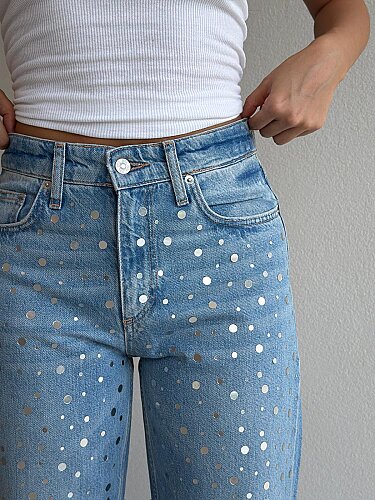 PELTZ Pul Detaylı Jean 4142 - Buz Mavisi - 3
