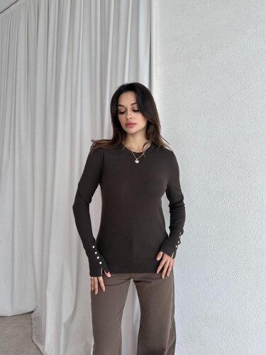 PEREZ Kazak 8494 - Acı Kahve - Mooi Butik