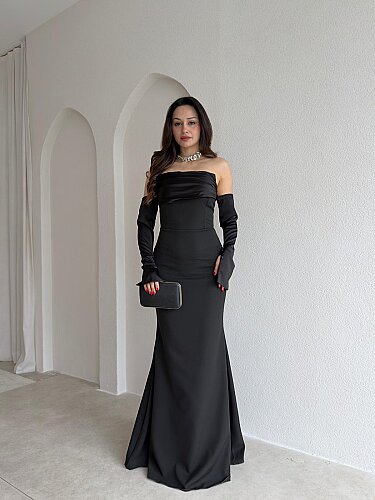 PERİSA Maxi Elbise 5082 - Siyah - 1
