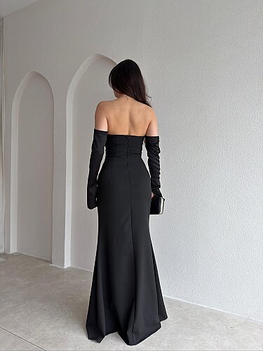 PERİSA Maxi Elbise 5082 - Siyah - 3