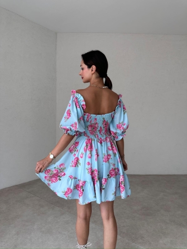 PERONA Mini Elbise 6658 - Pembe - 3
