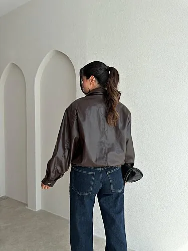 PİERO Deri Ceket 4222 - Acı Kahve - 2