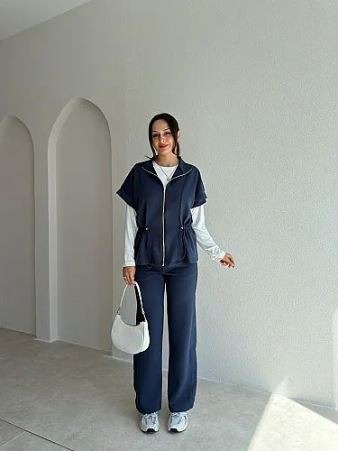 POLES İkili Takım 4157 - Lacivert - Mooi Butik