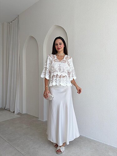PORSENTA Bluz 5518 - Beyaz - 2