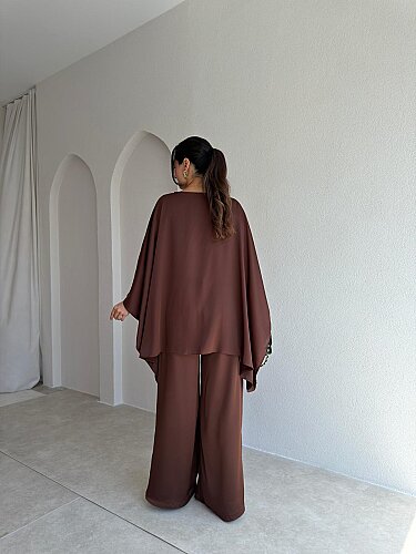 PRİVE Saten Takım 4416 - Acı Kahve - 3