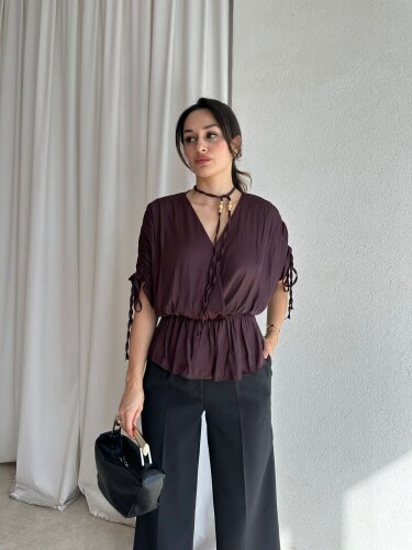 RALYA Bluz 8448 - Bordo - 1