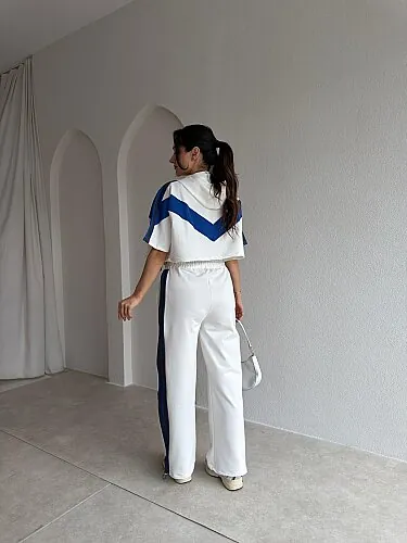 RAVELLA Şerit Detaylı Takım 3729 - Beyaz - 3
