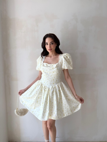 RAYS Mini Elbise 5104 - Sarı 