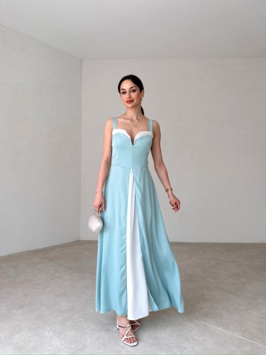 RENDA Maxi Elbise 1410 - Yeşil - 1