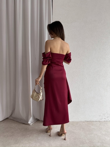 RİNNA Midi Elbise 4728 - Bordo · 8