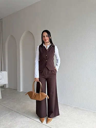 RİOR İkili Takım 4325 - Acı Kahve - Mooi Butik