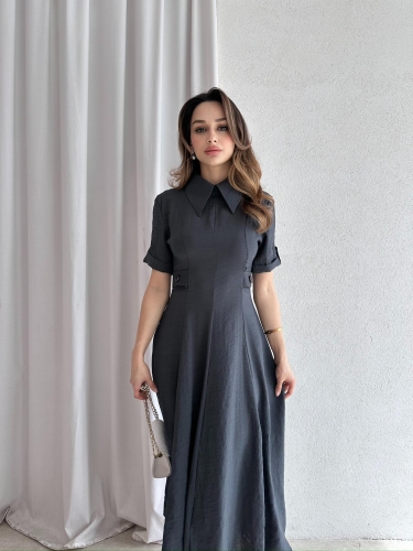 RİXOS Midi Elbise 4547 - Siyah - 2
