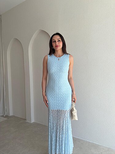 RODRİ Midi Elbise 1254 - Bebe Mavisi - 2