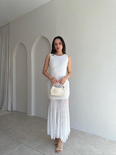 RODRİ Midi Elbise 1254 - Beyaz - 1