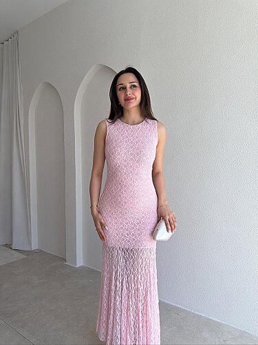 RODRİ Midi Elbise 1254 - Pembe - 2