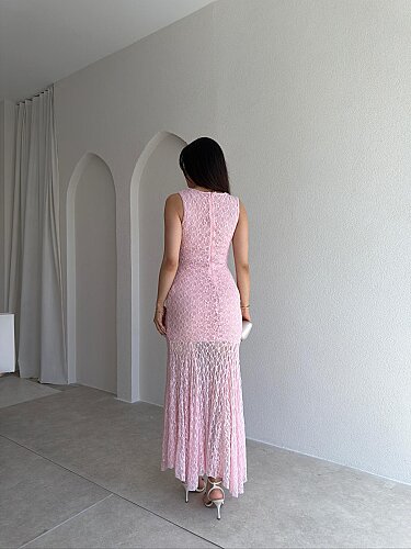 RODRİ Midi Elbise 1254 - Pembe - 4