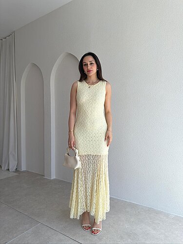 RODRİ Midi Elbise 1254 - Sarı - 1