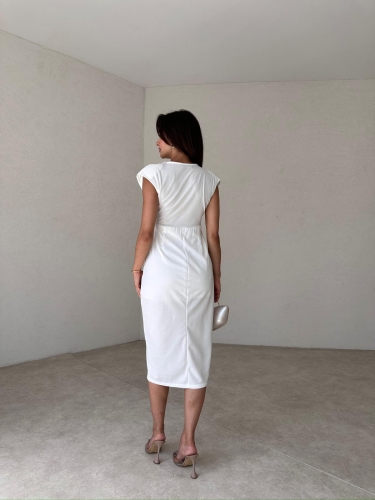 RONAN Midi Elbise 2778 - Beyaz - 3