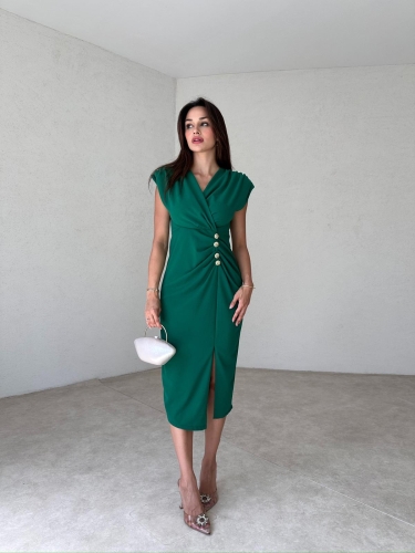 RONAN Midi Elbise 2778 - Yeşil - 1