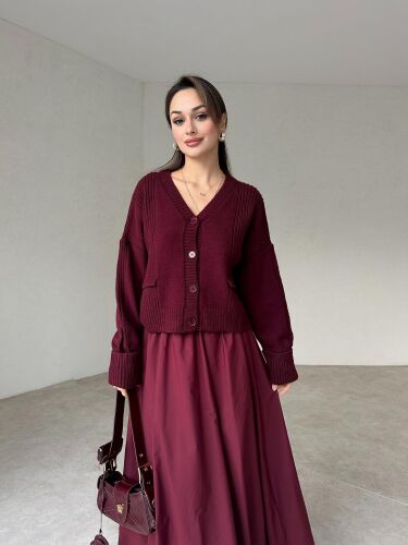 RONWA Hırka 5252 - Bordo - 1